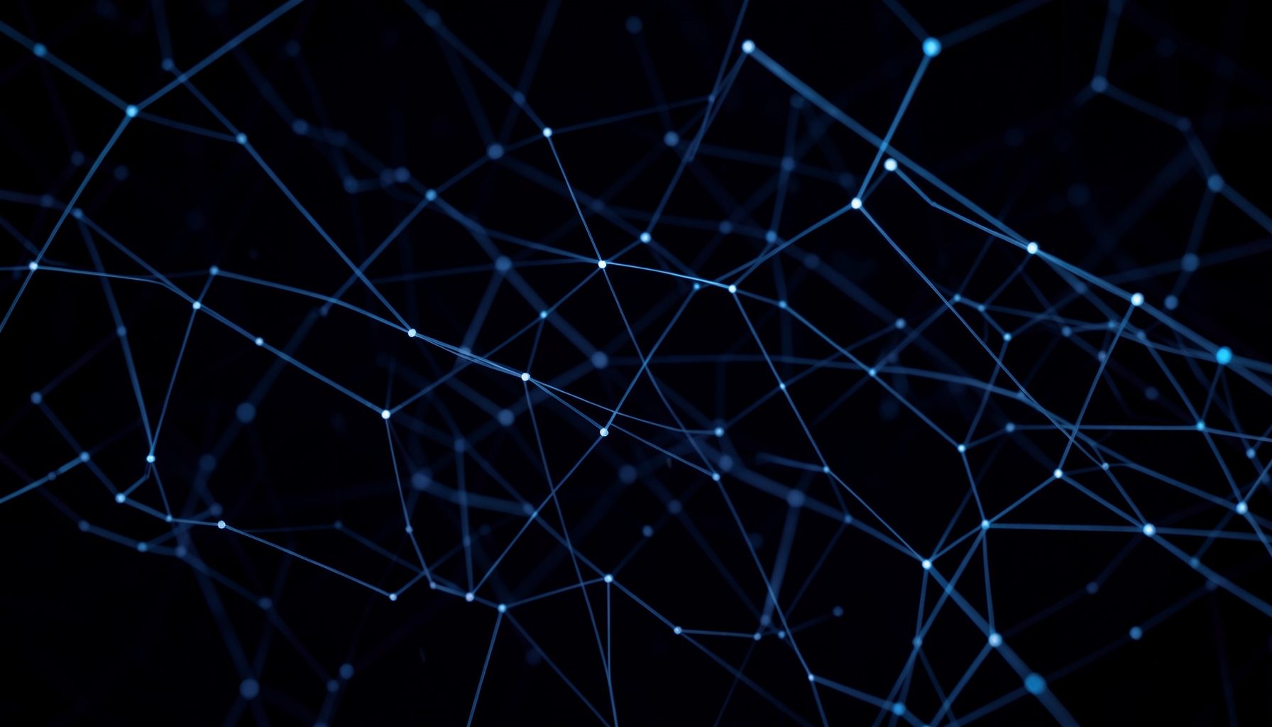Dark navy network of glowing lines and nodes suggesting a technical data-driven finance backdrop